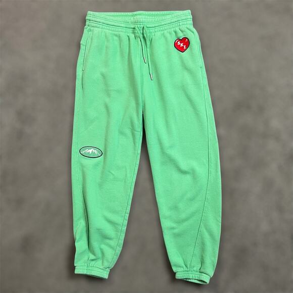 Aerie Chill Joggers SMALL Ski Resort Ice Cold Pants Patchwork Lounge Drawstring - Picture 2 of 9